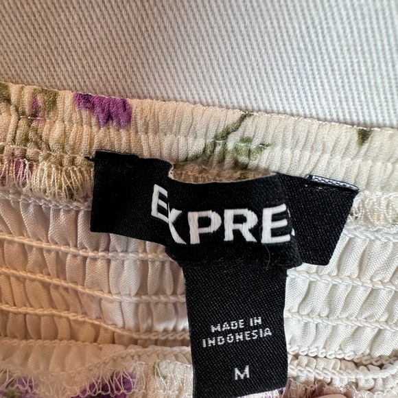 Express Floral Smocked Dress with Ruffle Straps - Picture 6 of 7